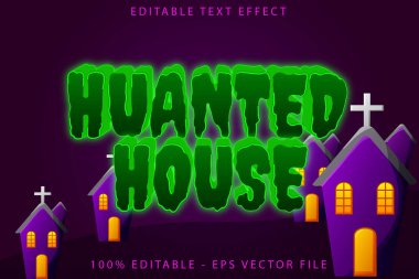 Hunter House Düzenlenebilir Metin Efekti Neon Biçimi