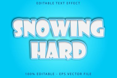 Kar Yoğun Düzenlenebilir Metin Efekti Çizgi Film Biçimi
