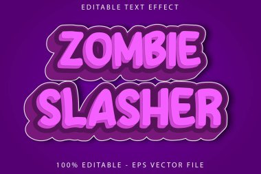 Zombi Avcısı Düzenlenebilir Metin Efekti Çizgi Film Biçimi