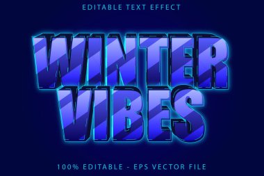 Kış Vibes Düzenlenebilir Metin Efekti Modern Biçim