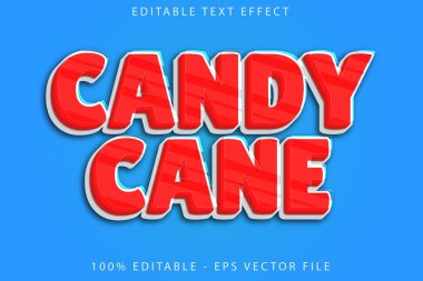 Şeker Çubuğu Düzenlenebilir Metin Efekti Çizgi Film Biçimi