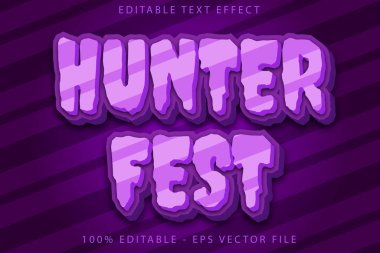 Hunter Fest Düzenlenebilir Metin Efekti Çizgi Film Biçimi