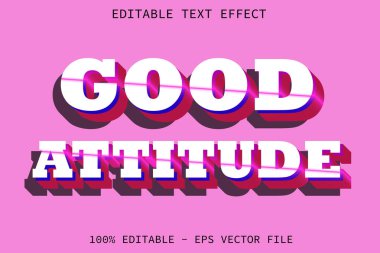 İyi Tavır Düzenlenebilir Metin Efekti Modern Biçim