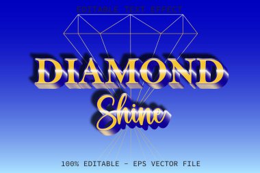 Diamond Shine Düzenlenebilir Metin Efekti Modern Biçim