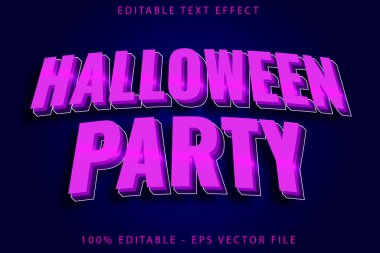 Cadılar Bayramı Parti Düzenlenebilir Metin Efekti Modern Biçim