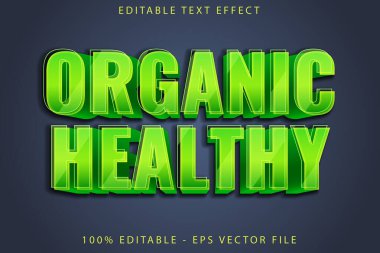 Organik Sağlıklı Düzenlenebilir Metin Efekti Modern Biçim