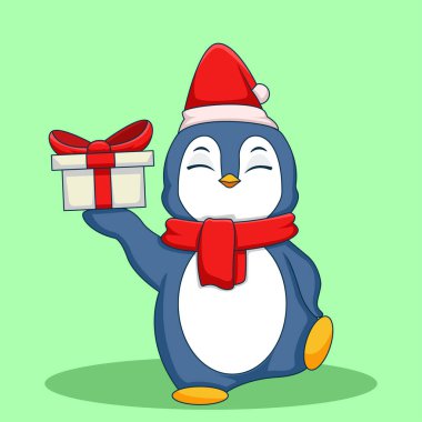 Şirin Penguenler Noel Resmini Kutluyor