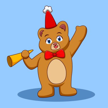 Şirin Kahverengi Ayı Yeni Yıl Resmini Kutluyor