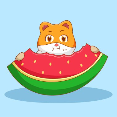 Şirin Hamsterlar Karpuz Resimleri Yiyor