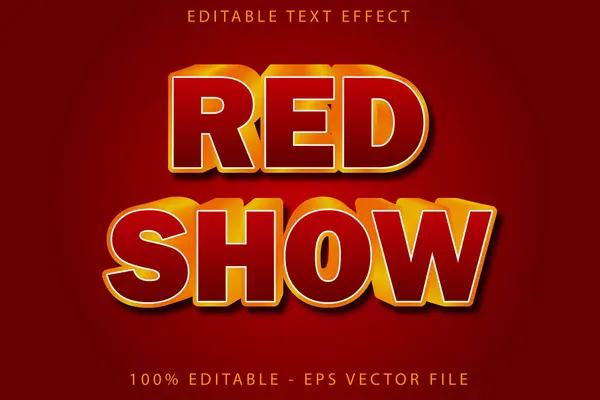 Kırmızı Show Düzenlenebilir Metin Efekti Modern Biçim