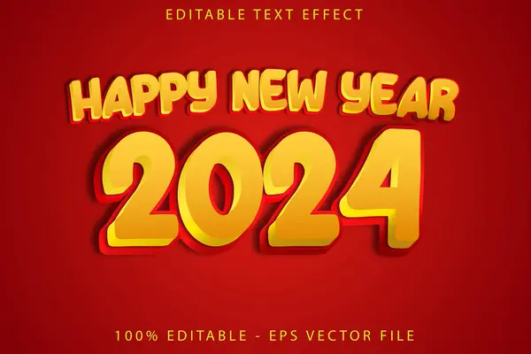 stock vector Happy New Year Editable Text Effect Modern Style