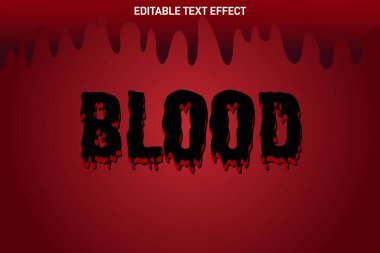 Kan düzenlenebilir metin efekti 3 Boyut kabartması basit biçimi