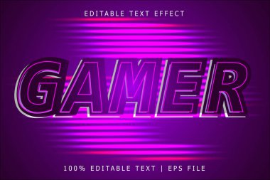 Oyuncu düzenlenebilir metin efekti 3 Boyut kabartması modern biçimi