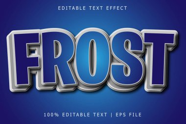 Buz düzenlenebilir metin efekti 3 Boyut kabartması basit biçimi
