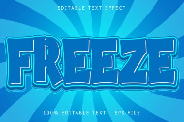 Düzenlenebilir metin efektini dondur 3 Boyut kabartması basit biçimi