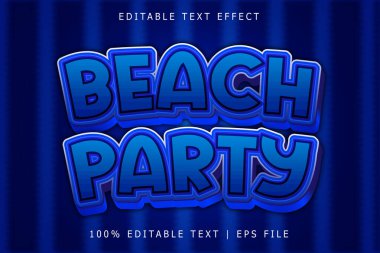 Plaj Partisi Düzenleme Efekti 3 Boyut Kabartma Modern Biçim