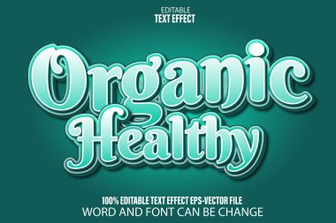 Sağlıklı Organik Düzenlenebilir Metin Efekti Çizgi Film Biçimi