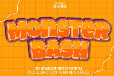 Monster Bash Düzenlenebilir Metin Efekti Düz Gradyan Biçimi