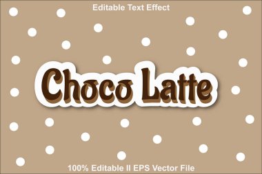 Choco Latte Düzenlenebilir Metin Efekti 3d Kabartma 3d Gölgesi