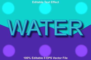 Su Düzenlenebilir Metin Efekti 3d Kabartma Gradyan Biçimi