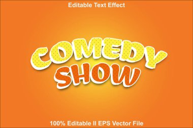 Komedi Gösterisi Düzenlenebilir Metin Efekti 3d Kabartma 3d Gölgesi
