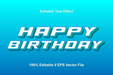 Mutlu Yıllar Düzenlenebilir Metin Efekti 3d Kabartma Biçimi