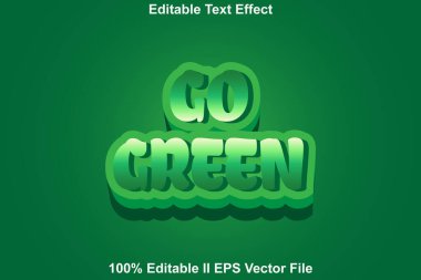 Bastır Yeşil Metin Efekti 3d Kabartma Gradyan Biçimi