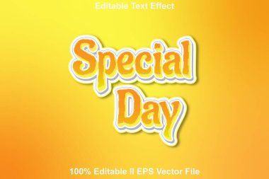 Özel Gün Düzenlenebilir Metin Efekti 3d Kabartma Gradyan Biçimi