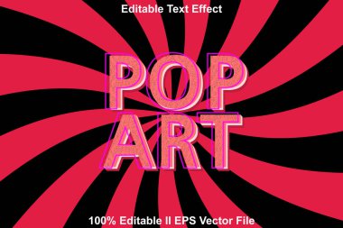 Pop Art Metin Efekti 3d Kabartma Modern Biçimi