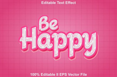 Mutlu Metin Efekti 3d Kabartma Modern Biçimi