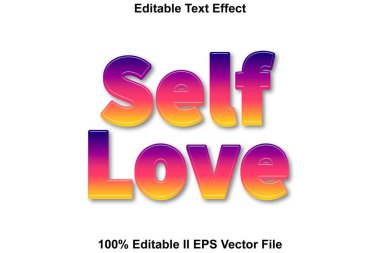 Kişisel Sevgi Düzenlenebilir Metin Efekti 3d Kabartma Modern Biçim