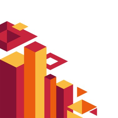 Soyut Retro Geometrik Köşe Dekorasyonu