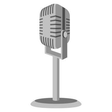 Podcast Kayıt Mikrofon İllüstrasyonu