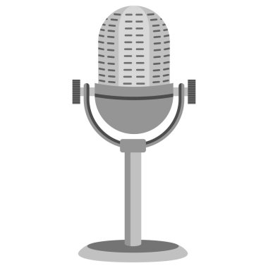 Podcast Kayıt Mikrofon İllüstrasyonu