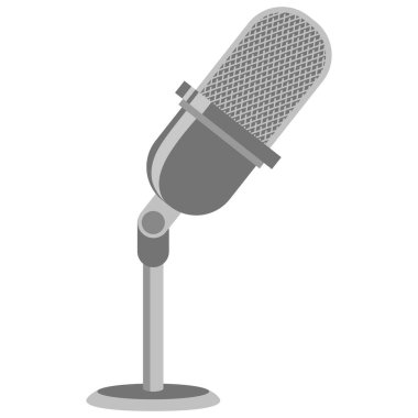 Podcast Kayıt Mikrofon İllüstrasyonu