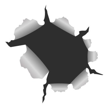 Siyah ve Gri Yırtık Kağıt Sınırı