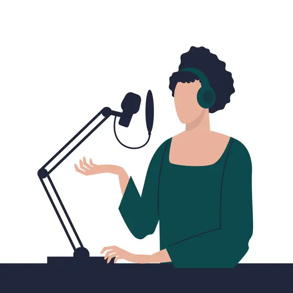 Podcast yapan insanlar. Uluslararası Podcast Günü İllüstrasyonu