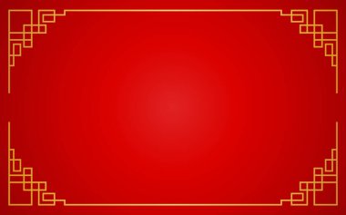 Altın ve Kırmızı Modern Ay Yeni Yıl Arkaplanı