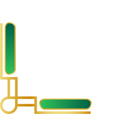 Golden And Green Modern Luxury Golden Line Corner clipart