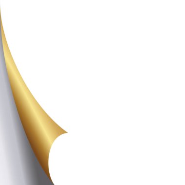 Altın kıvrımlı Köşe Kağıt Dekorasyonu