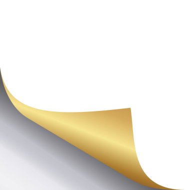 Altın kıvrımlı Köşe Kağıt Dekorasyonu