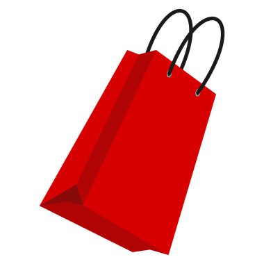 Kara Cuma Red Shopping Çanta İllüstrasyonu