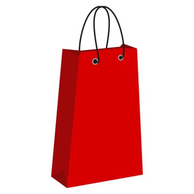 Kara Cuma Red Shopping Çanta İllüstrasyonu