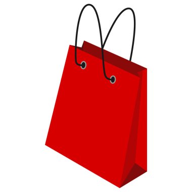 Kara Cuma Red Shopping Çanta İllüstrasyonu