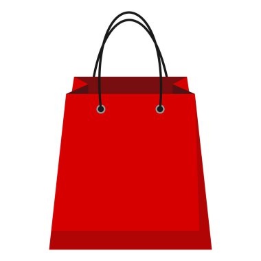 Kara Cuma Red Shopping Çanta İllüstrasyonu