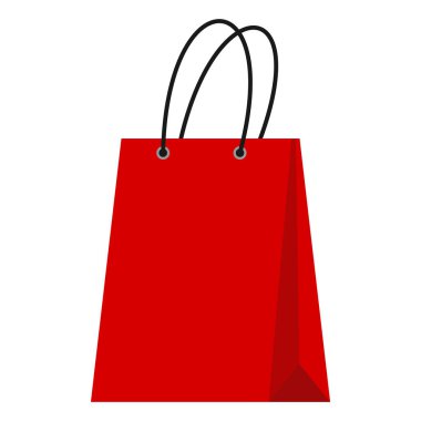 Kara Cuma Red Shopping Çanta İllüstrasyonu