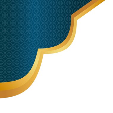 Altın ve Teal Modern Lüks İslami Köşe Dekorasyonu