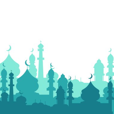 Düz İslami Cami Silüeti