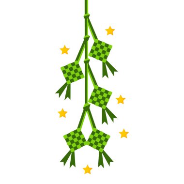 Ramadhan Ketupat Dekorasyon Vektörü