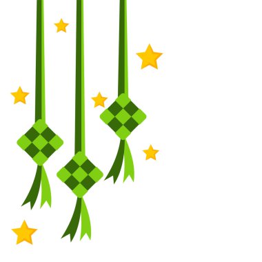 Ramadhan Ketupat Dekorasyon Vektörü